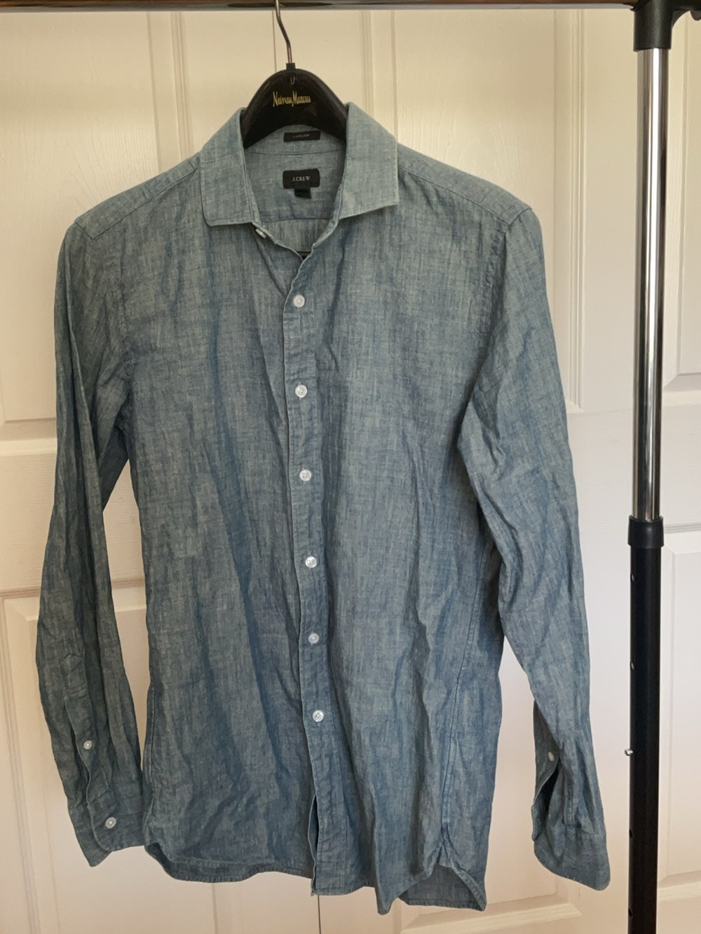 J. Crew Ludlow Blue Chambray Button-Down Shirt